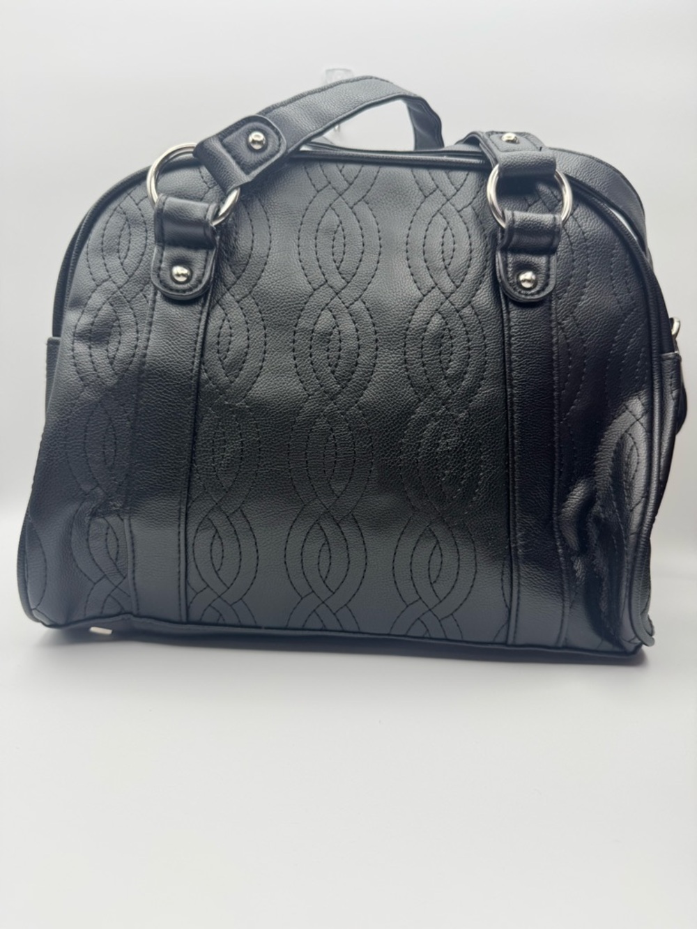 Bella Russo NEW Black Satchel Shoulder & Crossbody Bag Organizer Tote NEW - Picture 8 of 16
